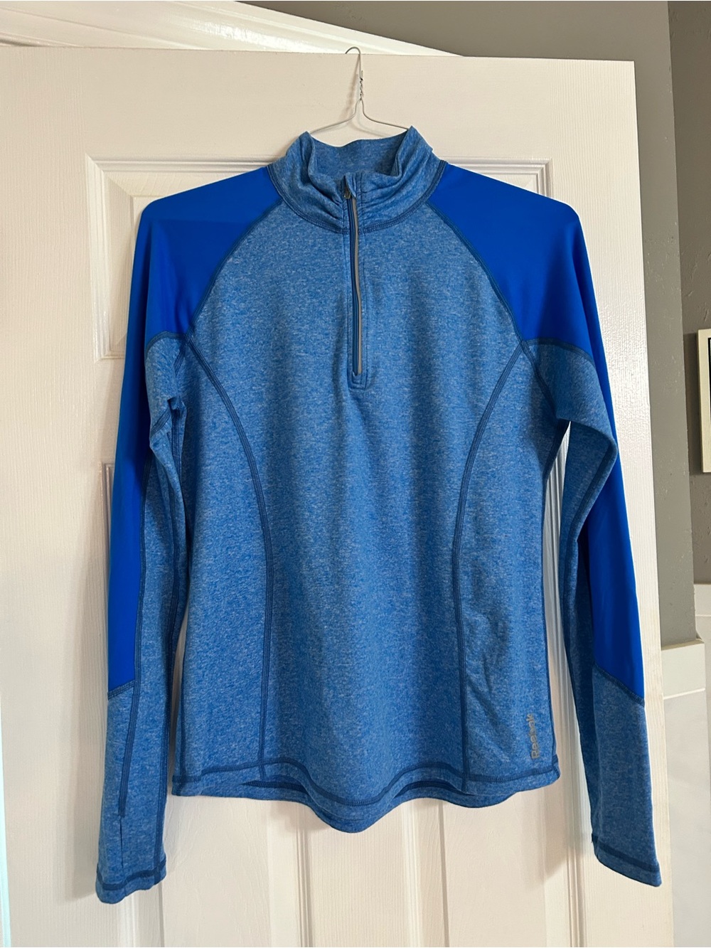 Reebok Women’s Blue Long Sleeve Swim Rash Guard Zip Top